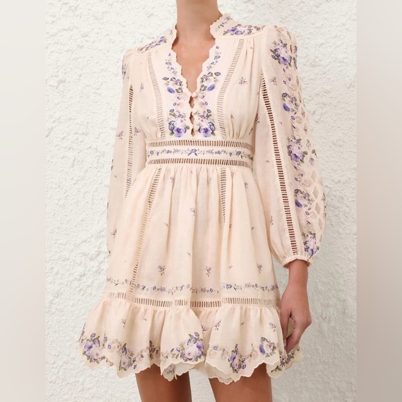 Zimmermann patience plunge mini dress - Picture 2 of 4